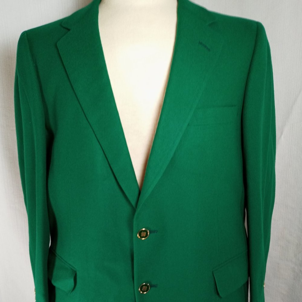 Vintage Lebow Clothes Soft Wool Kelly Green Blazer